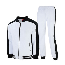 OEM Factory Custom Fashion White Sports Set Mens Tracksuits with rayon nylon spandex